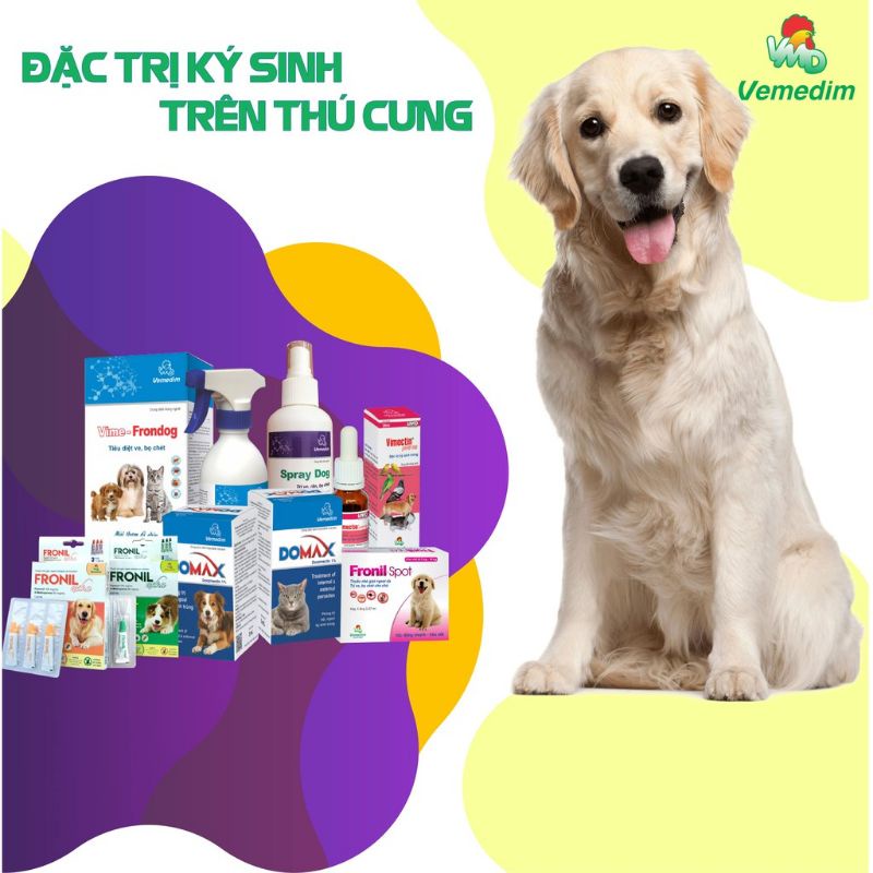 Vemedim Vimekon for pets sát trùng thế hệ mới dùng cho chuồng trại nuôi chó, mèo diệt virus gây bệnh, gói 20g