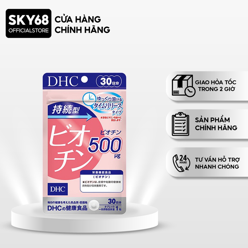 Viên Uống DHC Biotin Ngăn Rụng Tóc Sustained Release Biotin 30 Ngày