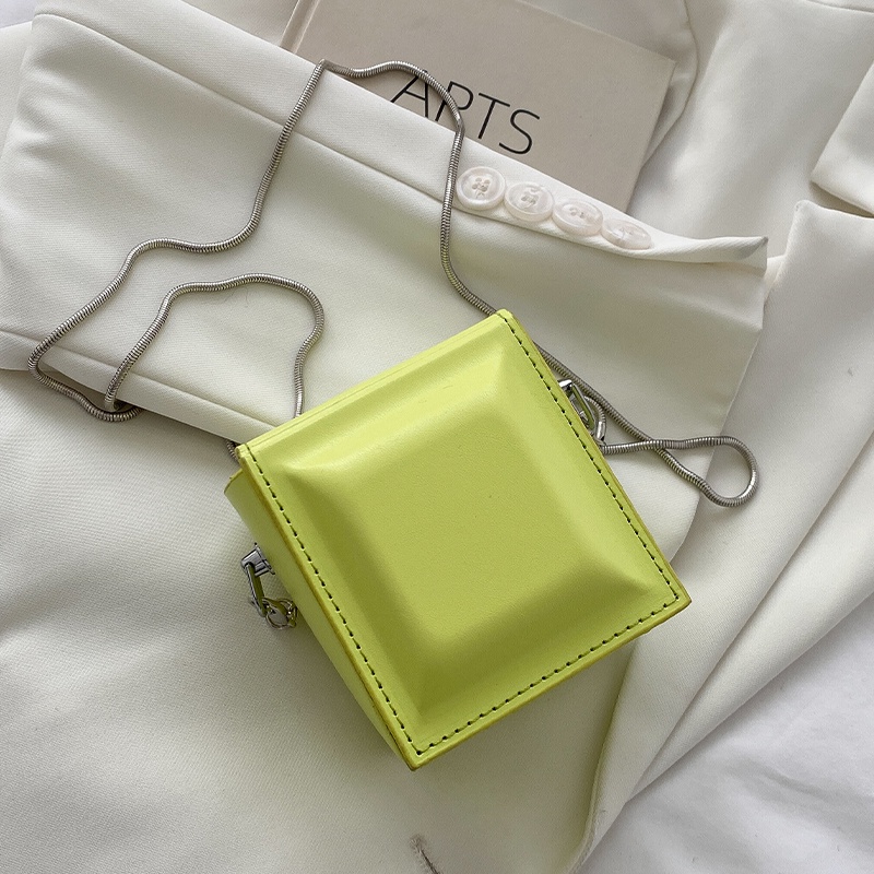 IELGY Túi Đeo Vai Hình Vuông Cỡ Nhỏ Phối Dây Xích Thời Trang Cho Nữ