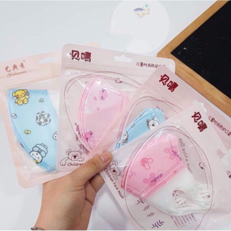 Set 10 khẩu trang 3D cute  cho bé