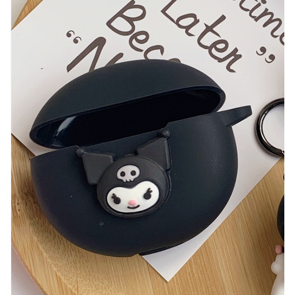 Oppo Enco Air 2 Pro X X2 Free 2i Cover Vỏ Bảo Vệ Hộp Sạc Tai Nghe Bằng Silicon Hình Cún/Mèo Dễ Thương Chống Thấm Nước Kèm Móc Khóa