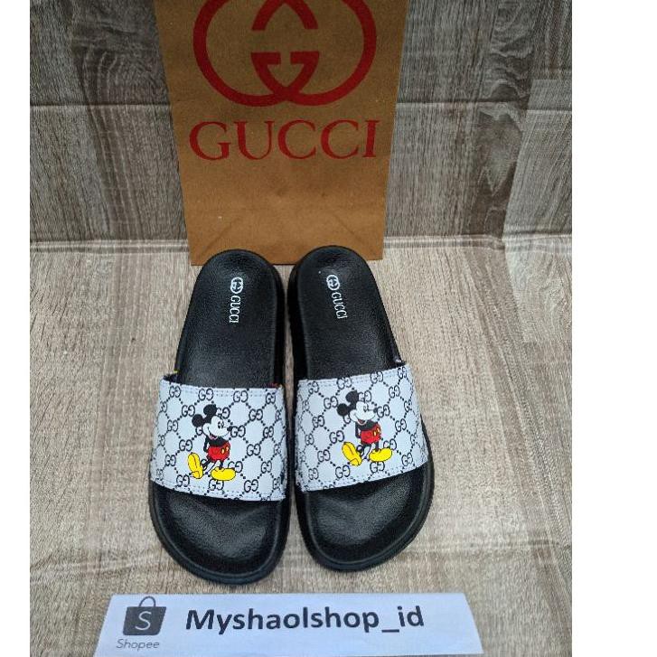 Dép Xỏ Ngón In Hình Chuột Mickey Gucci Murahwow164 Size 36-43 Thời Trang Cho Nam Nữ