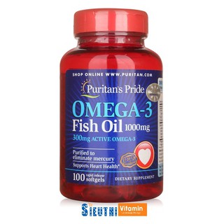 [CHÍNH HÃNG] Dầu cá Omega 3 Fish oil 1000 mg đẹp da, dinh dưỡng cho tim mạch, thị lực, hỗ trợ người tiểu đường Omega-3