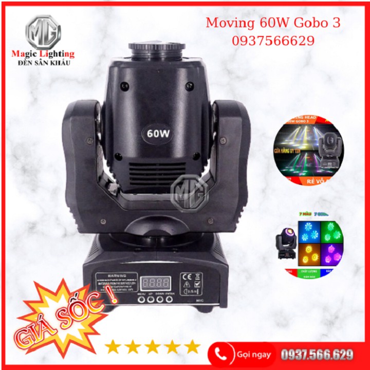 [ SALE OFF ] Moving Head 60w Gobo 3 - Đèn Sân Khấu tphcm