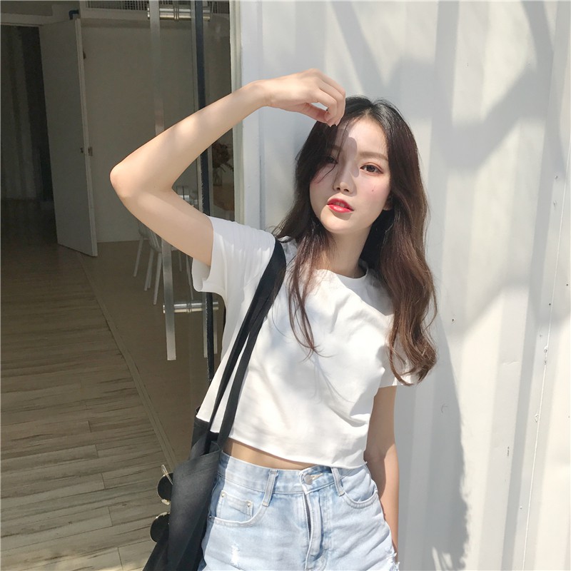 [SẴN] Áo croptop nữ tay ngắn Ulzzang Quảng Châu ATC78