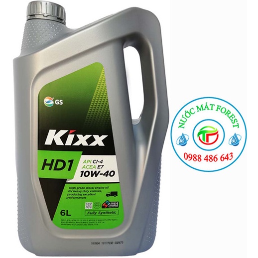 DẦU NHỚT KIXX HD1 10W40 6L
