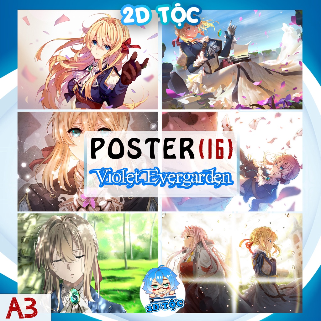 TRANH POSTER A3 GIẤY CHẤT LƯỢNG CAO ANIME VIOLET EVERGARDEN (16) - 2D TỘC SHOP