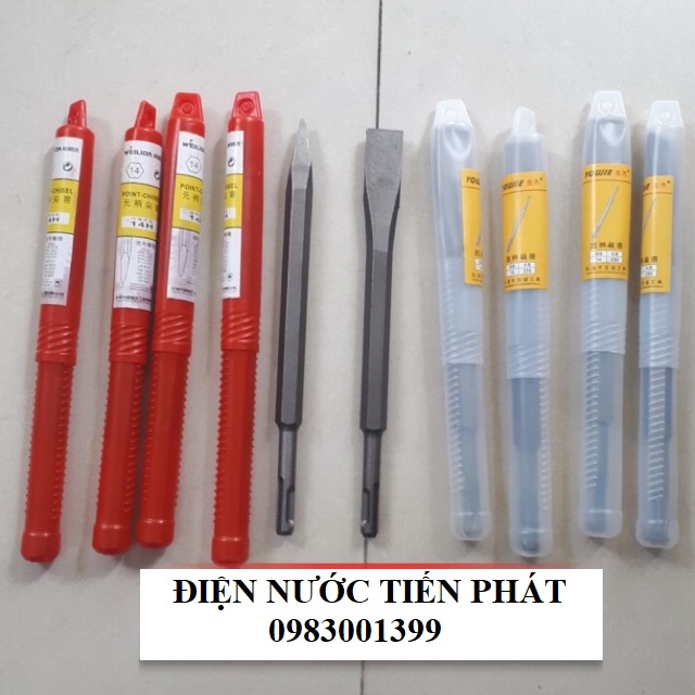 [ GIÁ RẺ ] Mũi đục nhọn đui gài 14ly, mũi đục dẹp đui gài 14ly, mũi đục nhọn 17ly, mũi đục dẹp 17ly, mũi đục nhọn 30ly
