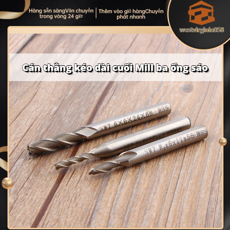 Hàng Hot 3 Flute HSS và Nhôm thêm 6mm Máy cắt CNC Máy khoan cắt CNC Mở rộng Bit Hàng giao ngayWestvirginia058
