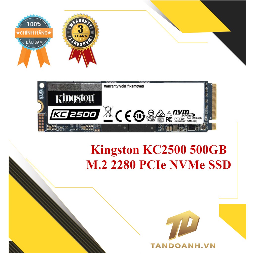 [Mã 159ELSALE hoàn 7% xu đơn 300K] Ổ cứng SSD Kingston KC2500 250GB-500GB M.2 2280 PCIe NVMe SSD 3,500/2,500MB/s