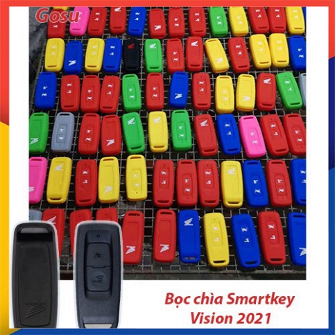 Bọc chìa khoá smartkey Vision 2021 - Cao su Silicon đủ màu, ôm khít