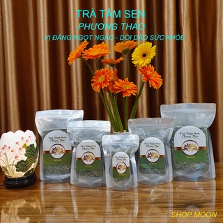 Trà tâm sen sấy khô. tâm sen bắc. giúp ngủ ngon, điều hòa huyết áp. túi 100gr, 200gr, 500gr, sỉ số lượng lớn.