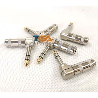 Jack rắc 6ly cong ( 6.35mm ) stereo 3 khấc