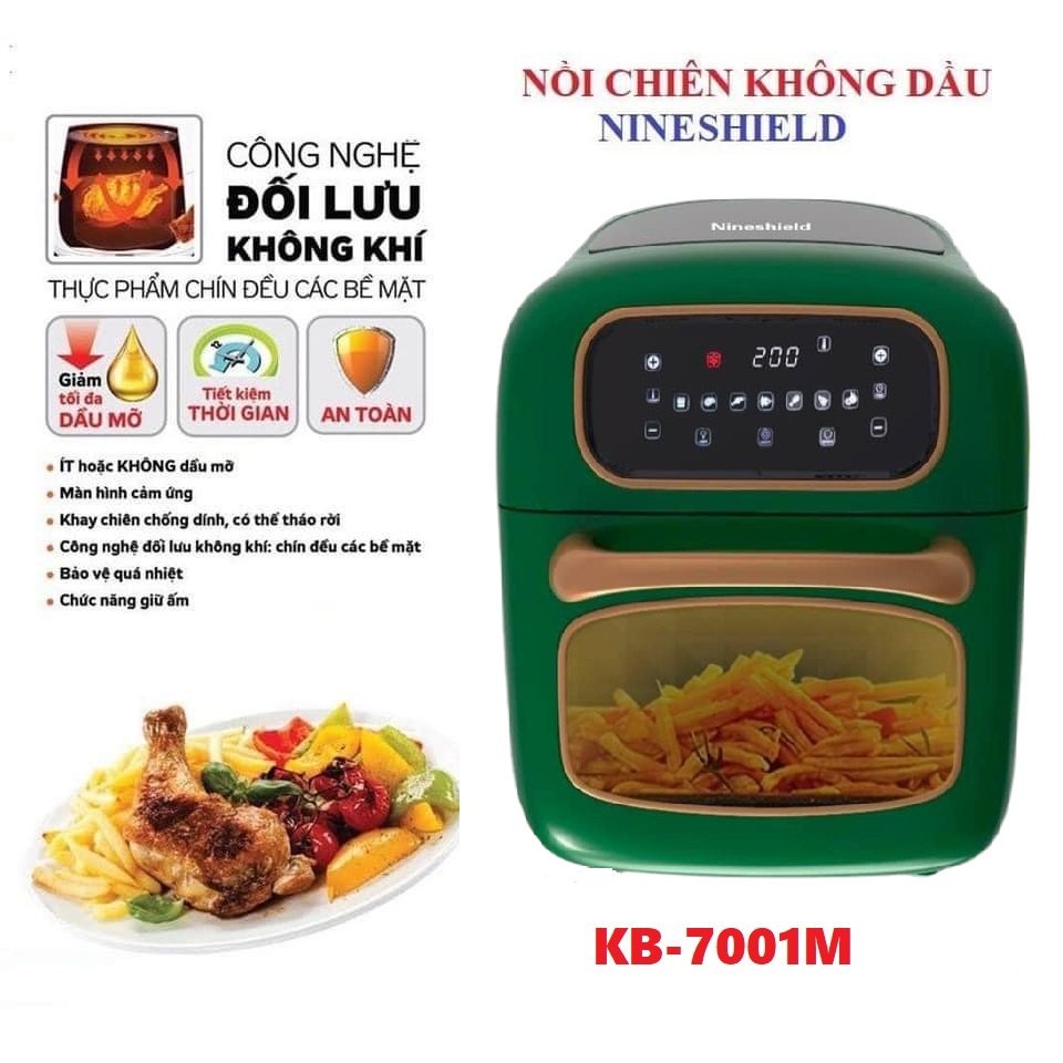Nồi chiên không dầu Nineshield KB-7001M, Dung tích 10L