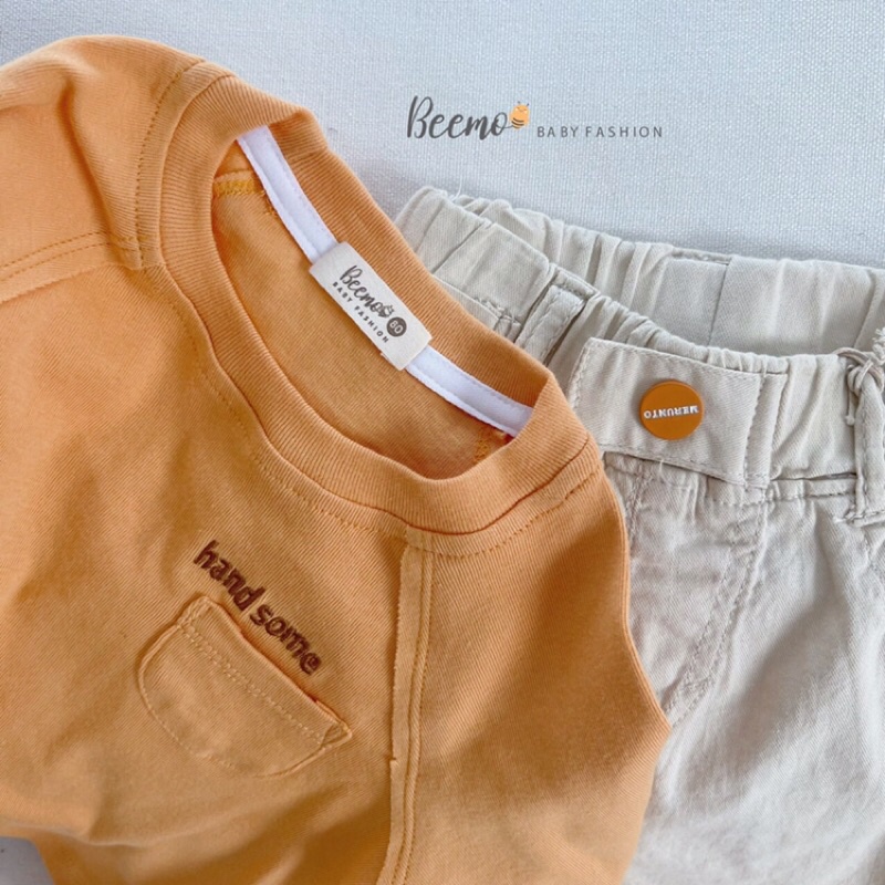 Áo thun cotton dài tay kiểu dáng basic cho bé trai bé gái mặc thu đông đi học đi chơi hãng Beemo