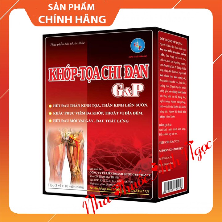 Khớp toạ chi đan - Hỗ trợ giảm đau dây thần kinh tọa, đau xuống chân và đau ra hai hông