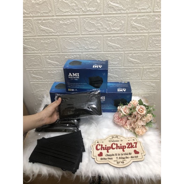 (Giá rẻ) Hộp Khẩu trang 4 lớp màu đen siêu hiếm hộp 50 cái | BigBuy360 - bigbuy360.vn
