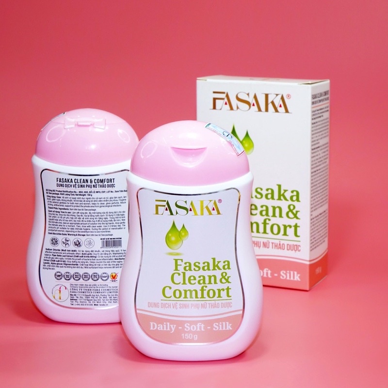 Dung Dịch Vệ Sinh Phụ Nữ thảo duợc Fasaka Clean & Comfort Chính Hãng 150g