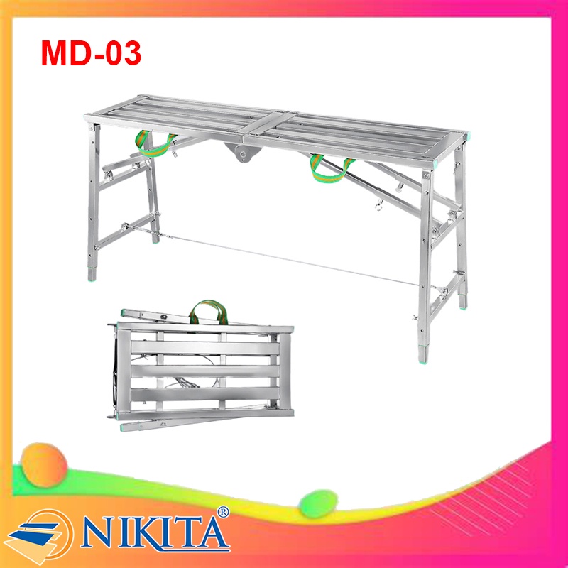 Giàn giáo gấp gọn đa năng - Tăng giảm chiều cao theo ý muốn - Chở được bằng xe máy MD03