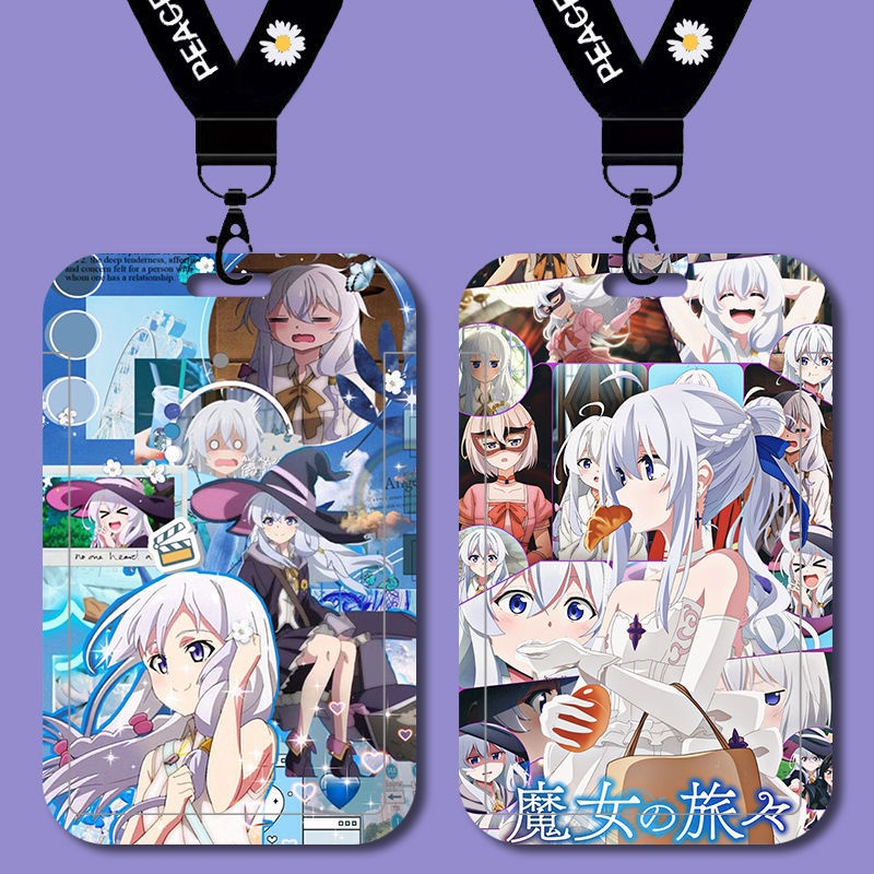 Wandering Witch: The Journey of Elaina Card Sleeve Personality Ilyina Another World Student Meal Card Cool Bus Card Cute Crossover Witch Protective Case collection magic name tag anime new cartoon