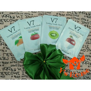 Combo 4 miếng mặt nạ trái cây V7 Toning Your Mask - Bioaqua