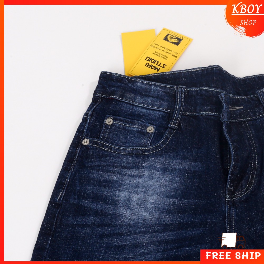 Quần jean nam rách nhẹ chất bò ống ôm suông cao cấp vải mềm mịn - QJ07 | BigBuy360 - bigbuy360.vn