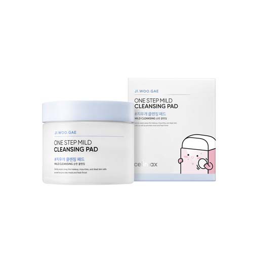 Bông tẩy trang, tế bào chết CELIMAX Jiwoogae One Step Mild Cleansing Pad 60ea