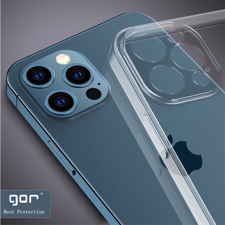 Ốp lưng silicon Gor cho Apple iPhone 13 Series- siêu mỏng, có gờ bảo vệ camera