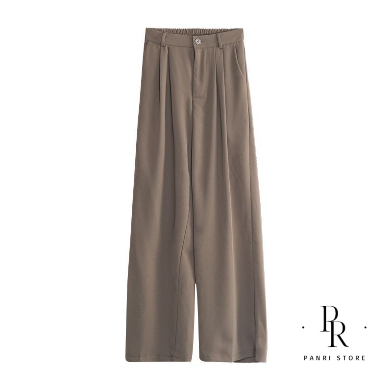 Quần tây ống rộng cạp cao dáng dài 100cm tôn dáng,chất vải ruby mềm,cõ dãn nhẹ,cạp chun phía sau