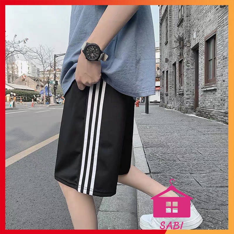 [VIDEO THẬT] Quần đùi nữ 3 sọc cá tính lửng Free size dưới 60kg - Quần short nữ SABI SHOP | BigBuy360 - bigbuy360.vn