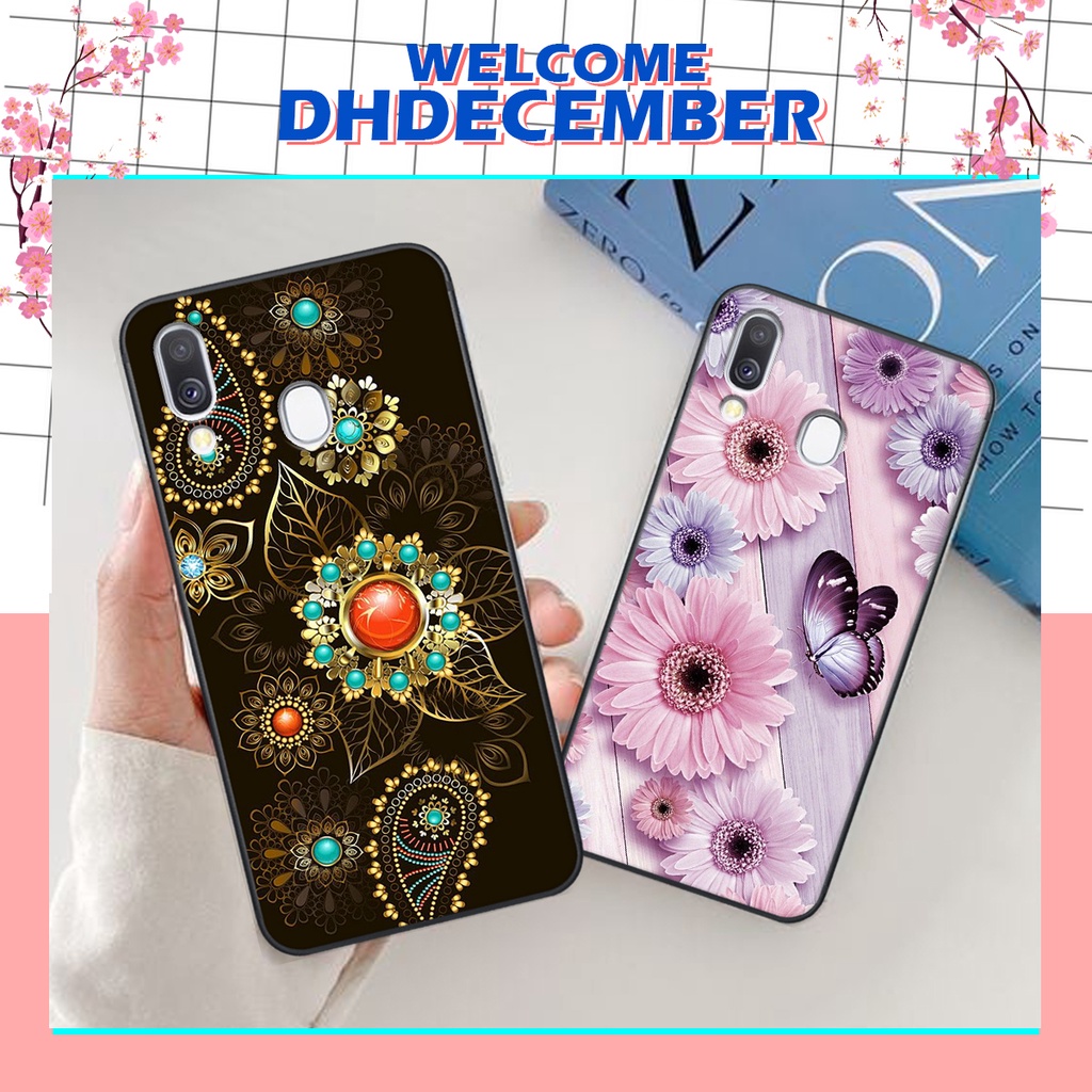 Ốp lưng Samsung A40 in hình hoa tinh tế , mới mẻ DH DECEMBER