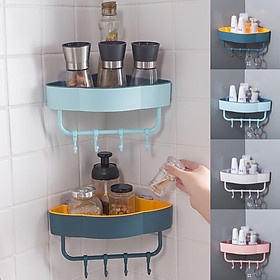 KỆ GÓC TAM GIÁC ĐÁM MÂY KÈM MÓC DÁN CƯỜNG LỰC