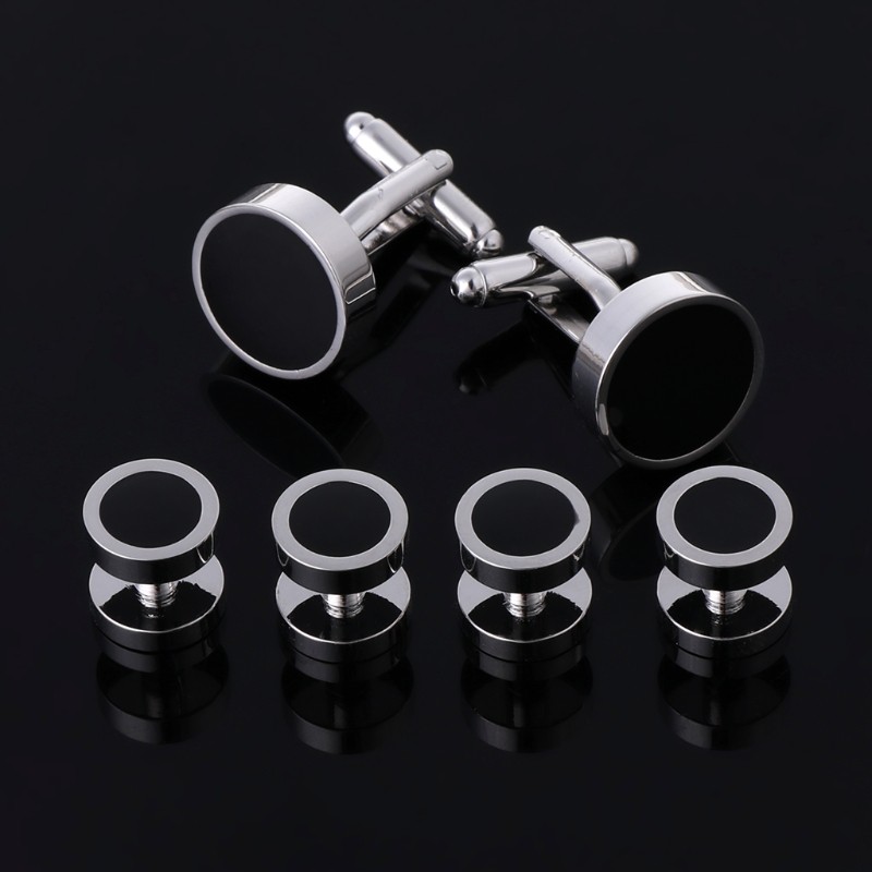 XY` 6Pcs Fashion Men's Tuxedo Cufflinks Formal Costume Shirt Studs Cuff Links Set