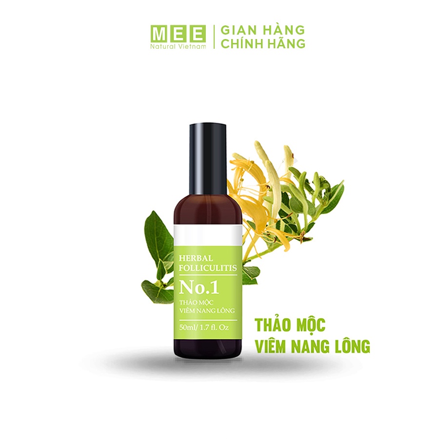 Combo 2 xịt viêm nang lông, viêm lỗ chân lông - Thảo mộc thiên nhiên MEE NATURAL 50ml