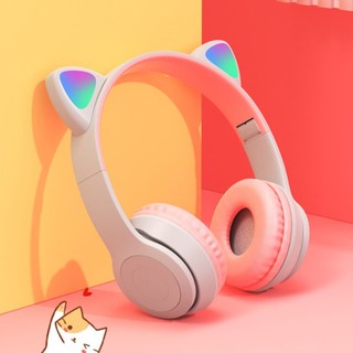 Tai nghe bluetooth hình tai mèo - tai nghe tai mèo - tai nghe chụp tai - tai nghe không dây