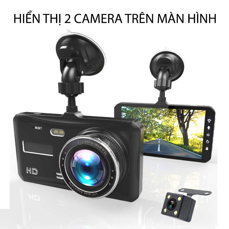 Camera hành trình xe hơi màn hình cảm ứng V10-A12 có camera lùi có màn hình LCD siêu nét 1080P