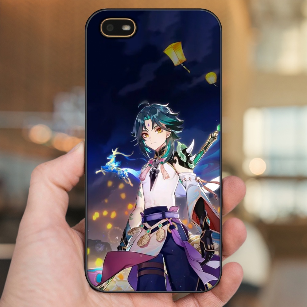 Ốp lưng Oppo A1K viền đen in hình Xiao Genshin Impact