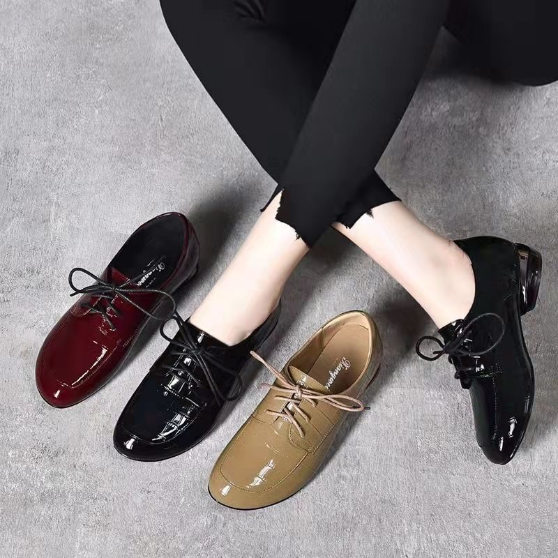 Giày Da Nữ Đế Dày Thấp Gót Thấp Phong Cách Anh Quốc Thời Trang Mùa Xuân S 2022