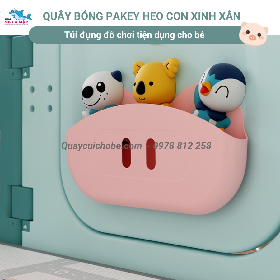 Quây cũi nhựa Pakey Heo TẶNG 100 BÓNG VÀ GIỎ, cũi quây nhựa bản nâng cấp mới nhất siêu dày