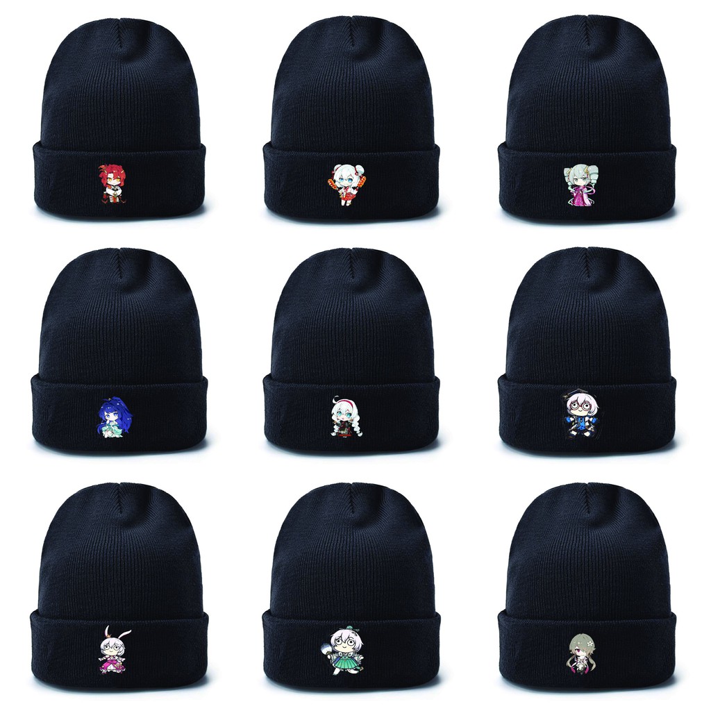 Mũ len in hình HONKAI IMPACT game chibi xinh xắn thời trang nam nữ