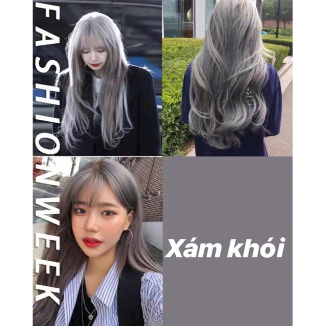 Thuốc Nhuộm Tóc Màu Xám Khói | Không Cần Tẩy Tóc