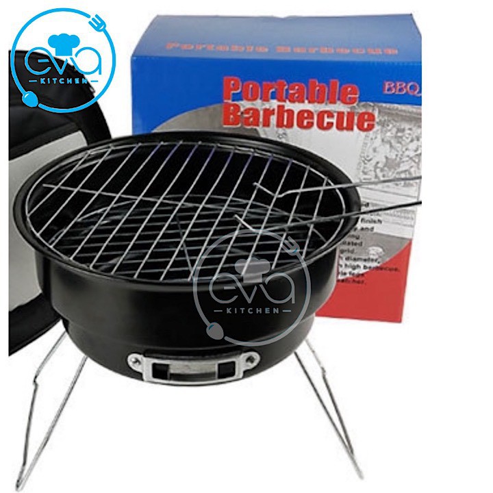 Bếp Nướng Than Hoa Tròn Có Chân Bếp Cao Portable Barbecue