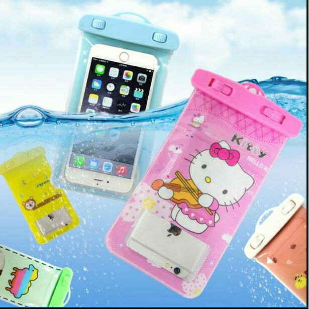 Bộ 2 túi đựng điện thoại cảm ứng chống nước hình thú đi biển đi bơi