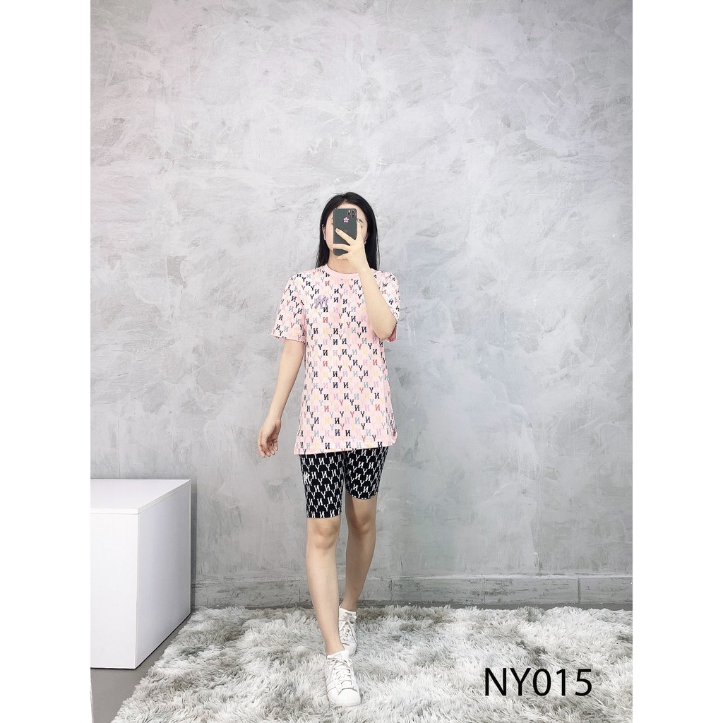 T shirt NY Hồng, Áo Tee ngắn tay Nữ, thời trang hè dạo phố ÁO đôi Nam Nữ FULL TAG