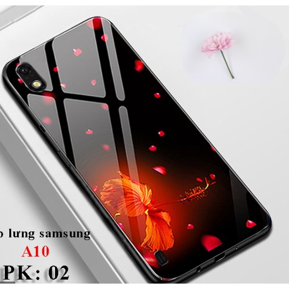 Ốp lưng samsung galaxy dòng M, chất liệu silicon tráng gương, họa tiết đỏ lấp lánh