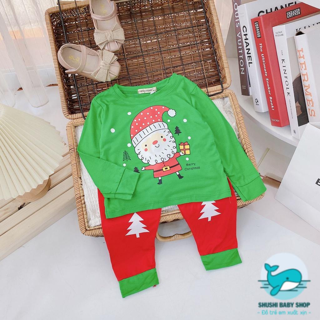 [Có sẵn] [FreeShip] [Ảnh thật] Bộ Dài Noel Thun Lạnh Mát Minky Mom Xinh Xĩu