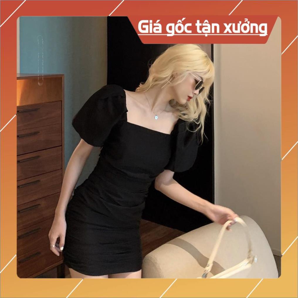 [Hàng Chất Lượng] (HÌNH THẬT) Đầm Tay Con Đan Dây Lưng GOHA (ĐEN) | BigBuy360 - bigbuy360.vn