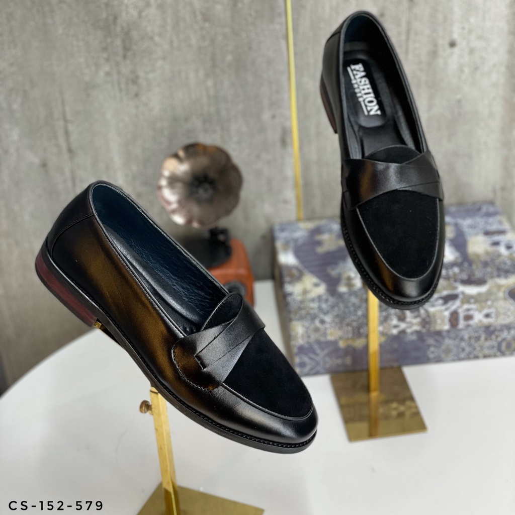 Giày Hàn Quốc nam pha da lộn - Bảo hành nổ da bong đế 1 năm CS-152