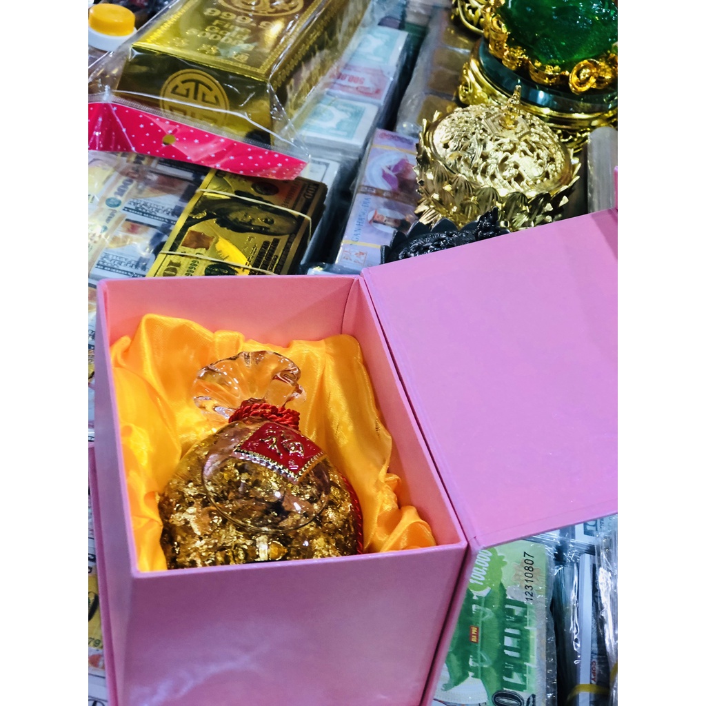 Túi Vàng Thỏi Vàng Tài Lộc May Mắn [Trầm Hương Búp Sen]