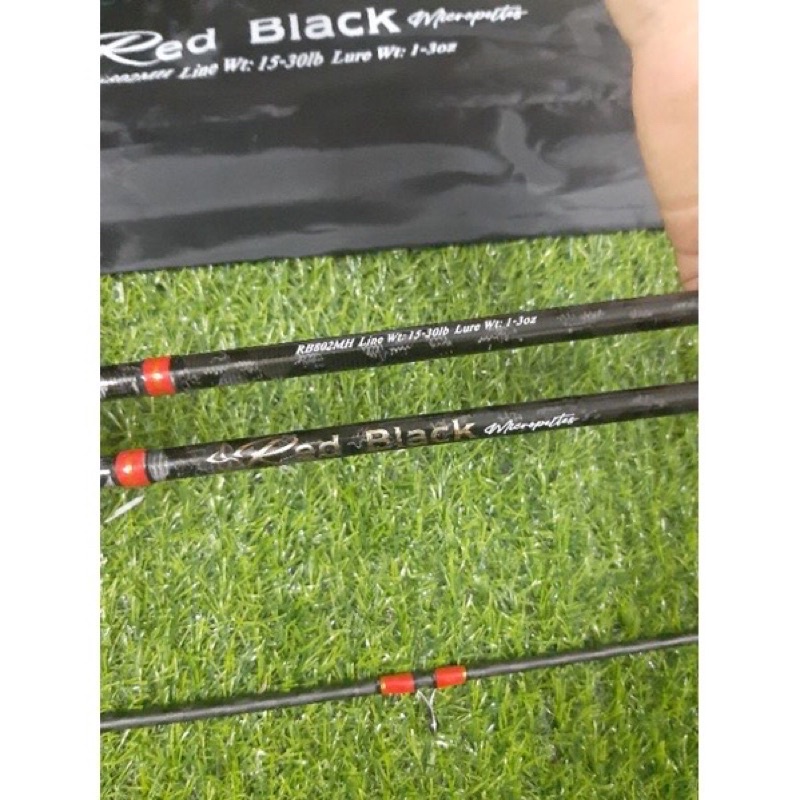 Cần lure Abu Garcia Red Black Carbon 2 Da xoắn toàn thân siêu bạo lực